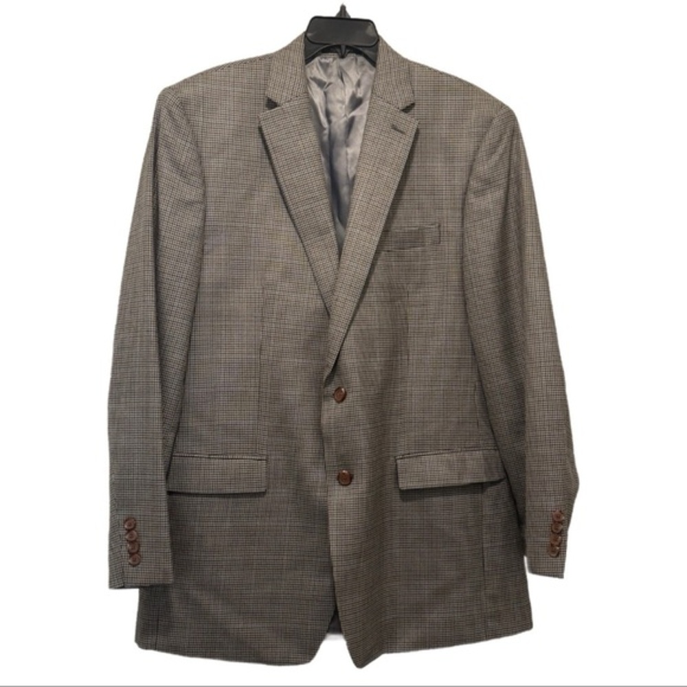 Lauren Ralph Lauren Plaid Blazer Size 44L 52% silk 48% wool